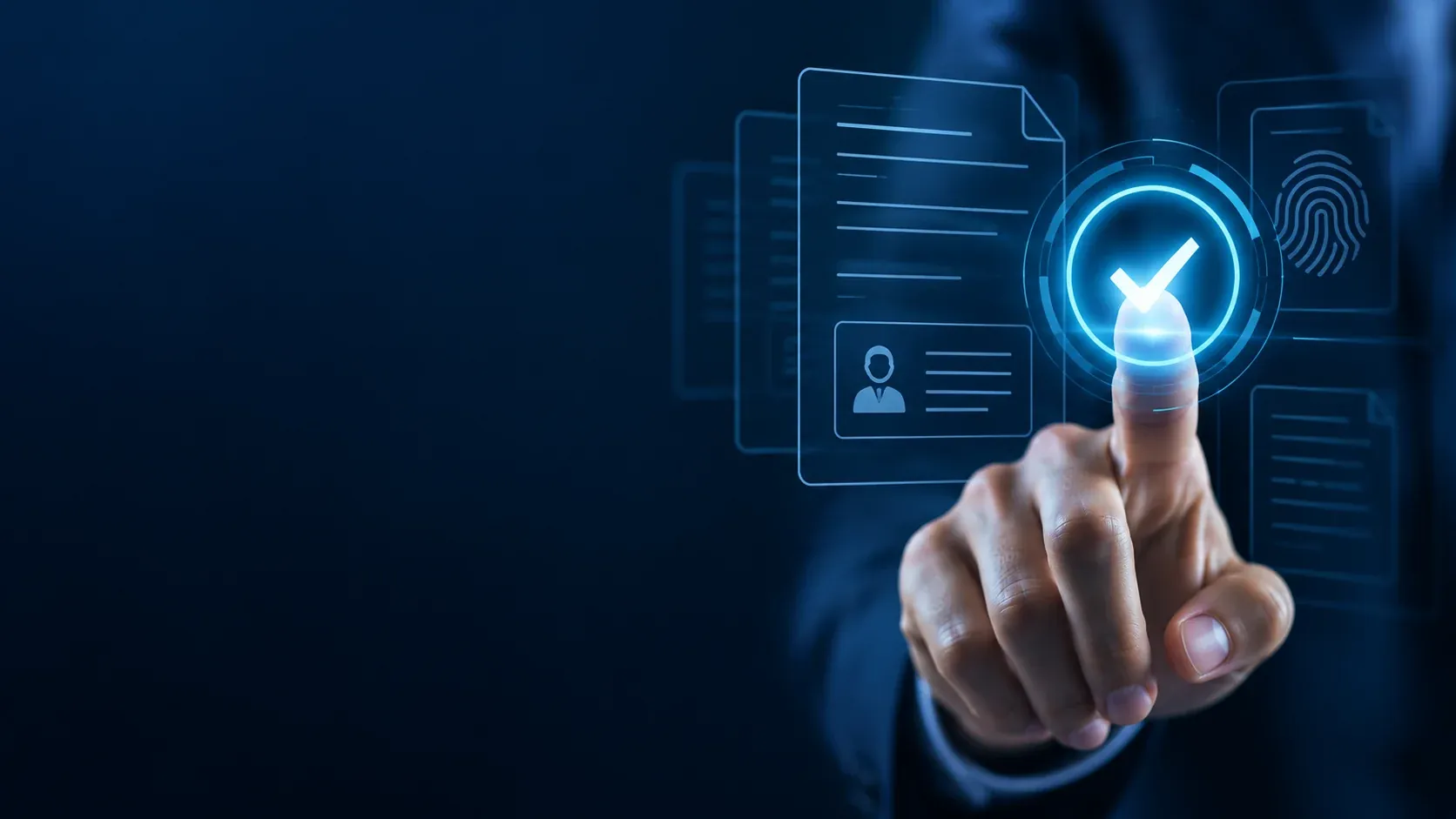 An illustrated digital verification control represents the next step in an ID workflow